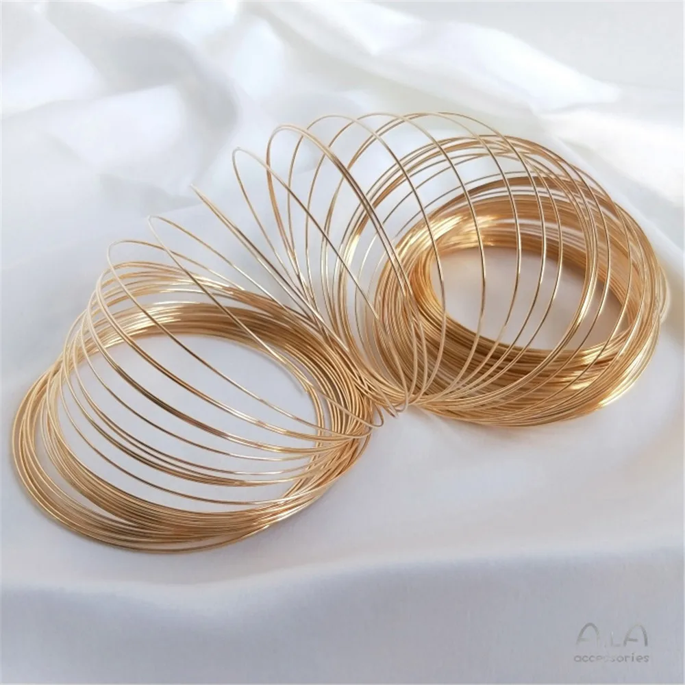 14 Karat vergoldeter Weißgold Memory Wire Kragen hand gefertigt DIY Zubehör Ring Armband Faden Material