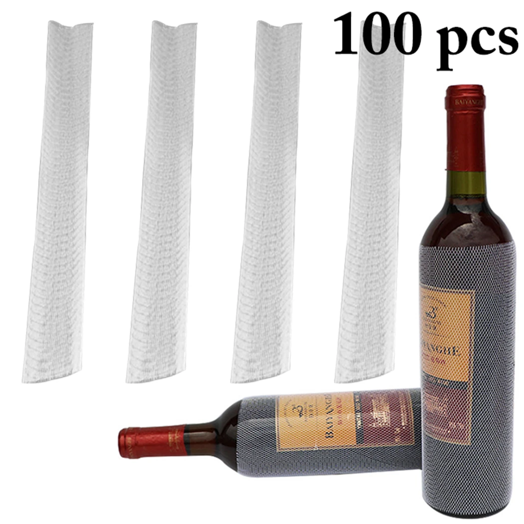 PE plastic prevent friction Wine Bottle Sleeve Protection Net Cover Mesh Liquor Bottle Sleeve Wine Bottle Supplies