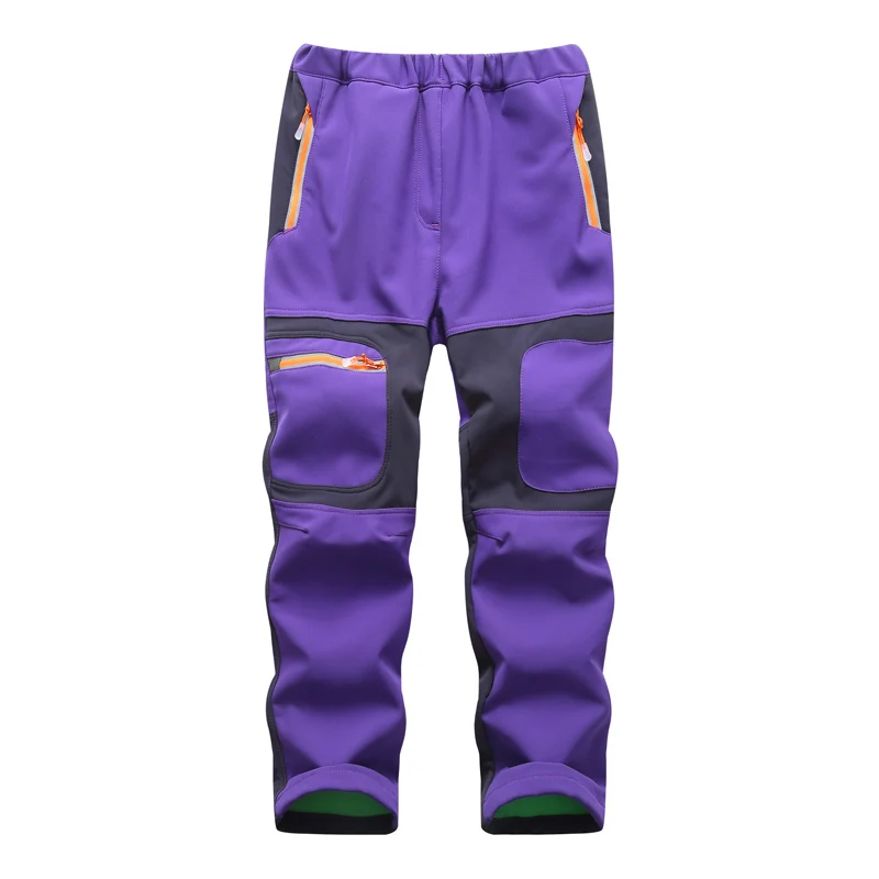 

Fonoun Boys Grils Hiking Pants Fleece Thicken Warm Keep Waterproof Winter Windproof Breathable Scratch Resistant FN056