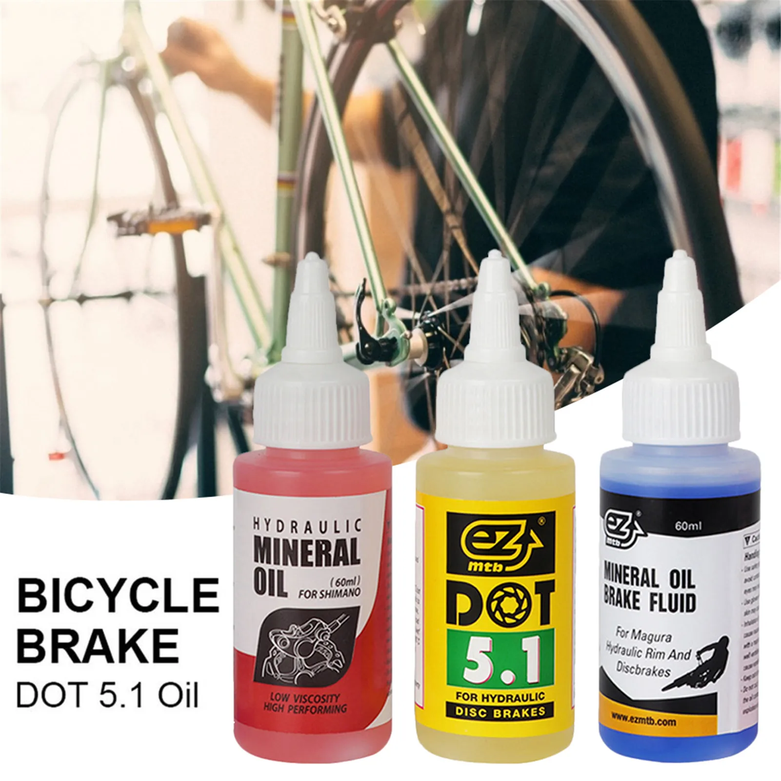 60ml Bicycle Brake Mineral Oil Fluid Hydraulic Disc Brake Lubricant for Shimano Mountain Bikes Drop Shipping