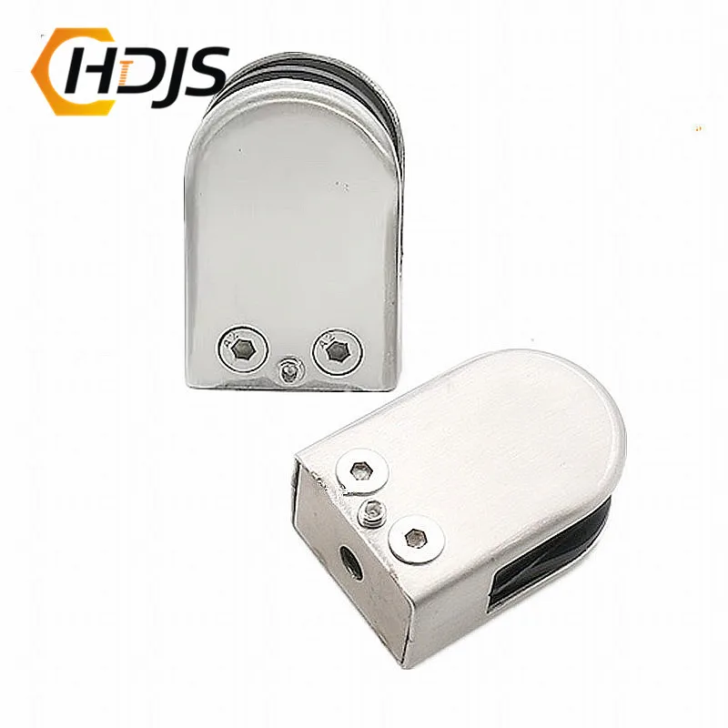 Clamps 15-20 mm Stainless Steel Glass Chuck, 304 Fixed Base, Flat Base, Suitable For Stair Railing Bathroom Glass 65*43*30