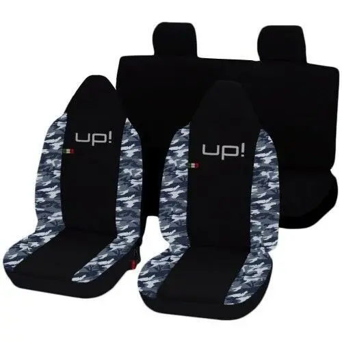 COPRISEDILI AUTO SPECIFICI FODERE VOLKSWAGEN UP BICOLORE NERO - MIMETICO BLU