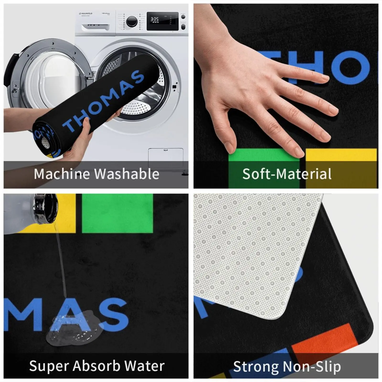 توماس السجاد حصيرة البساط وسادة لينة أسماء توماس علامة اسم شخصية معطى اسم عيد ميلاد اسم العلامة أولا أولا