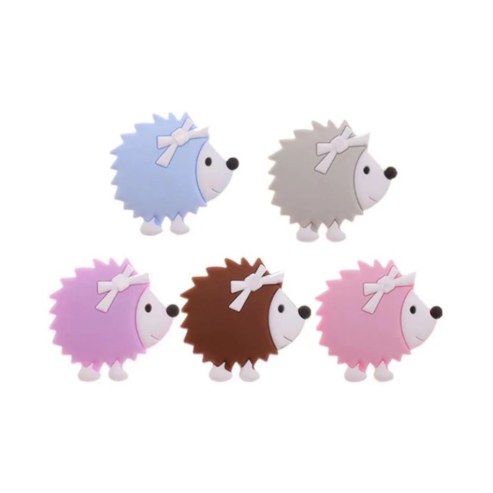 10PCS Hedgehog teether Care pacifier beads DIY accessory Chain BISphenol A non-chewable teething soft baby products