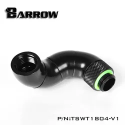 Barrow pc水冷ロータリーフィッティングチューブコネクタ180度サーペンタインダブルインナーティースロータリークーラーTSWT1804-V1