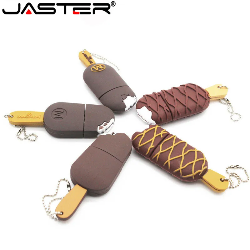 

JASTER Cartoon Ice Cream Usb Flash Drive Pendrive 4GB 8GB 16GB 32GB 64GB 128GB U Disk Memory Cute Silicone Gift