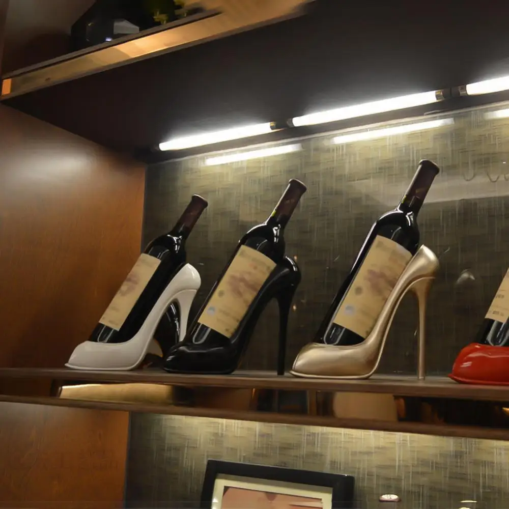 50%HOTCreative High Heel Shoe Wine Bottle Rack Holder Home Office Bar Decorative Shelf