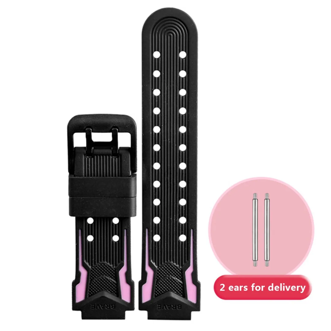 16MM Width Replace Watch Strap for Q750 Q100 Q60 Q12 Q90 Q528 T7 S4 Watchband Replacement Silicone Wrist Belt with Connection