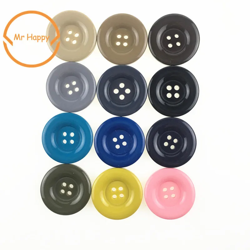 Round Resin Buttons 30mm for clothing sewing Scrapbooking Accessories Suit Fashion Overcoat Buckle