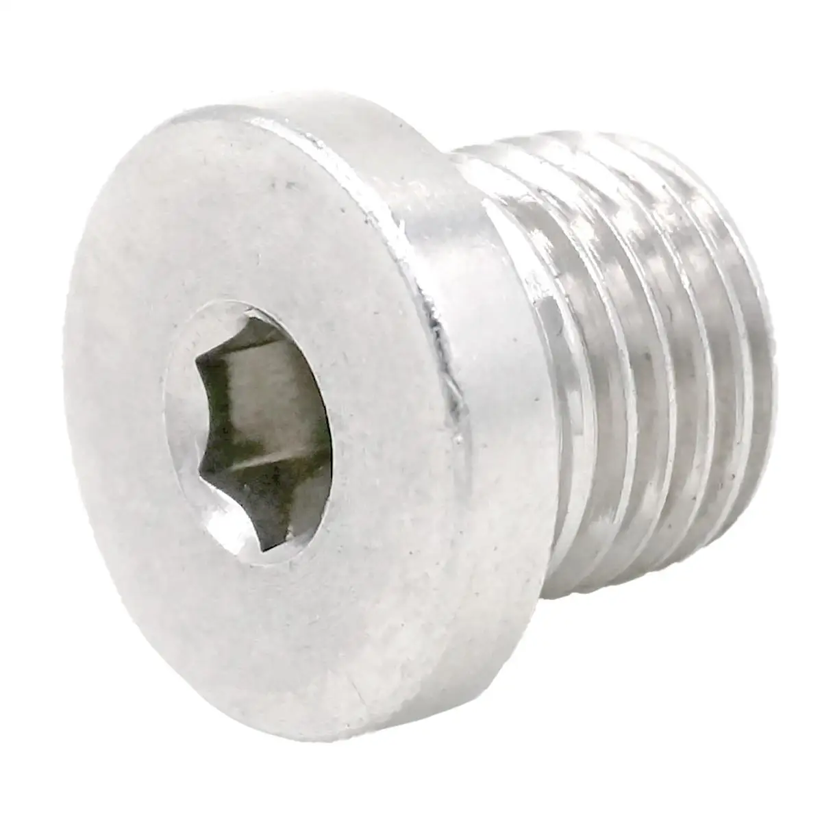 

M14x1.5mm Male SS304 Stainless Steel Countersunk End Plug With Flange Internal Hex Head Socket Pipe Fitting