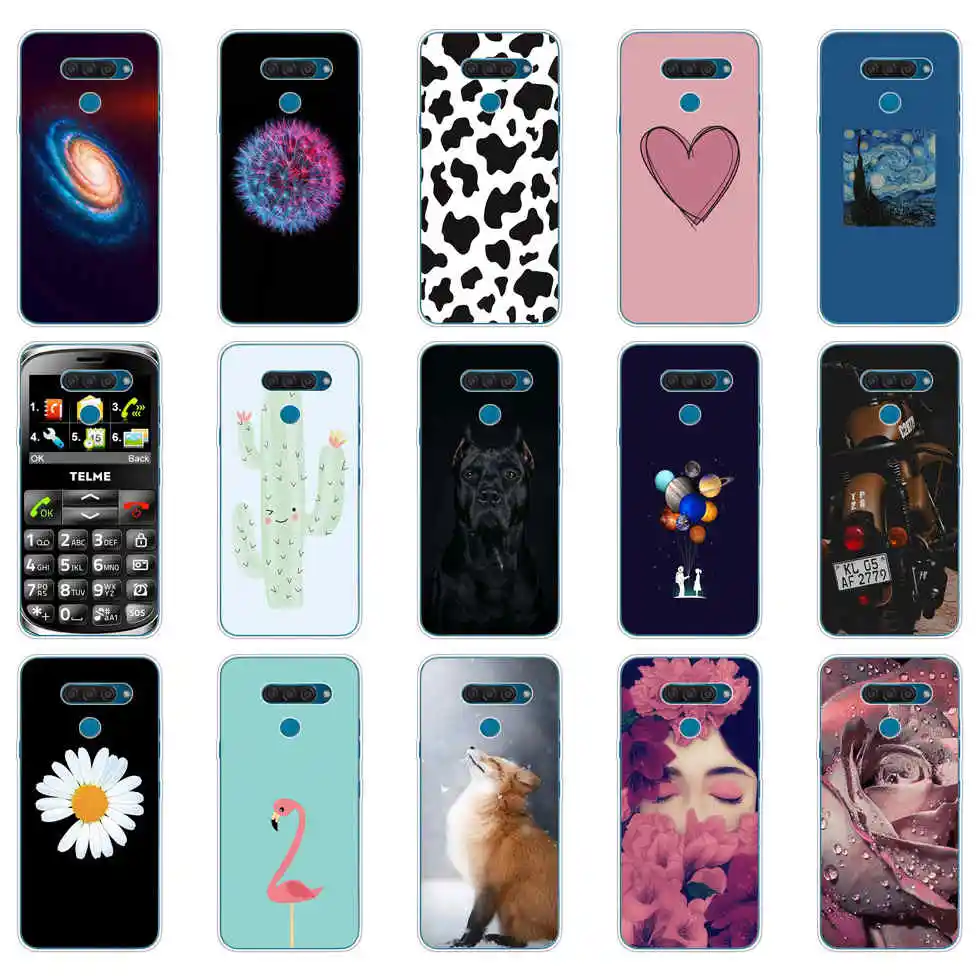 Cute Cartoon Soft Phone Cover For LG Q60 6.26-inch TPU Silicone Cover full protective Painted on LG Q 60 bumper coque Case