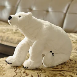 simulation animal polar bear plush toy sea animals white bear realistic toys for children kindergarten props deco 24inch 60cm