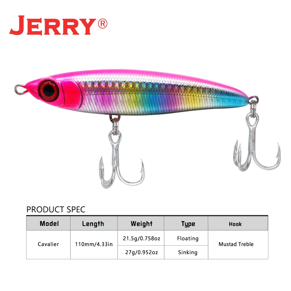 Jerry Cavalier Deep Sea Sinking Stick Pencil Lures 11cm Salmon Tuna Trolling Fishing Hard baits