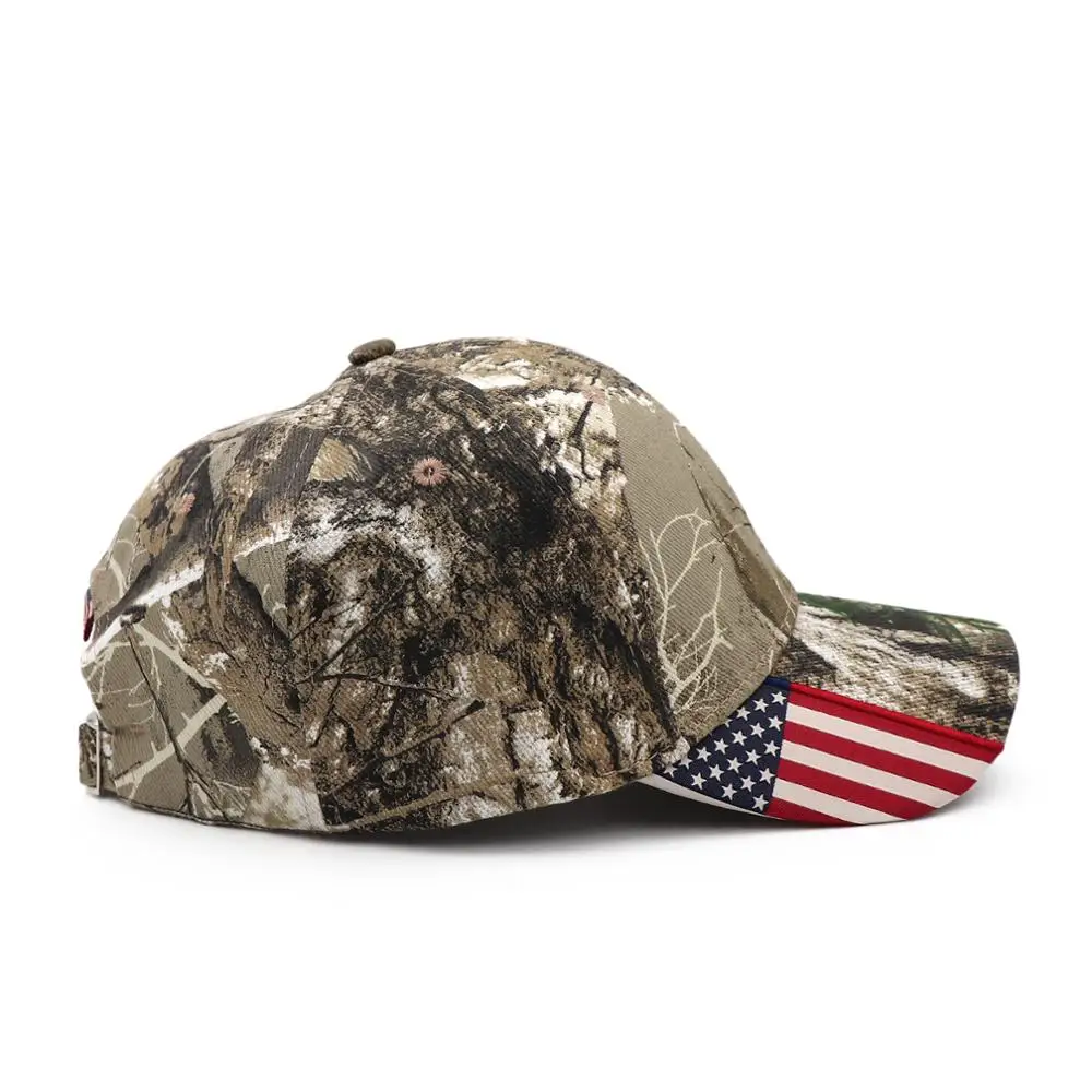 KOEP 2021 American Flag Hunting Camouflage Baseball Cap Women\'s Snapback Hat Summer Outdoor Fishing Hats For Men Army Camo Caps