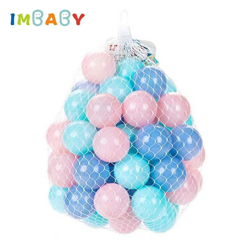 IMBABY-Parque de bolas para niños, piscina seca, parque infantil, 100/7cm, regalo para niños, colorido y suave, 50/5,5 Uds.