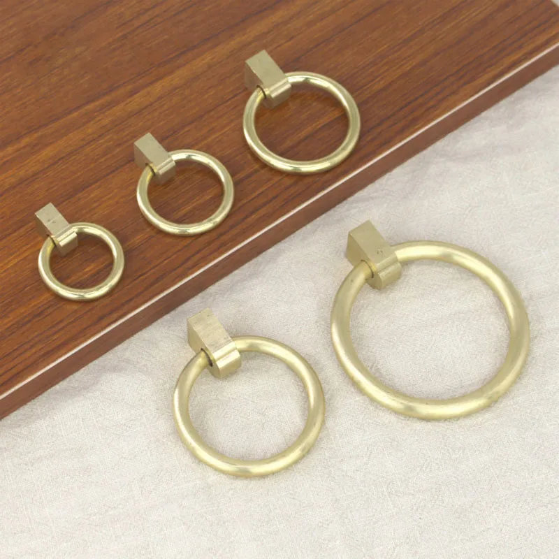 8Cm Kenop Cincin Laci Antik Tiongkok Pegangan Pintu Furnitur Perangkat Keras Lemari Pakaian Klasik Kerucut Lemari Sepatu Tarik Antik