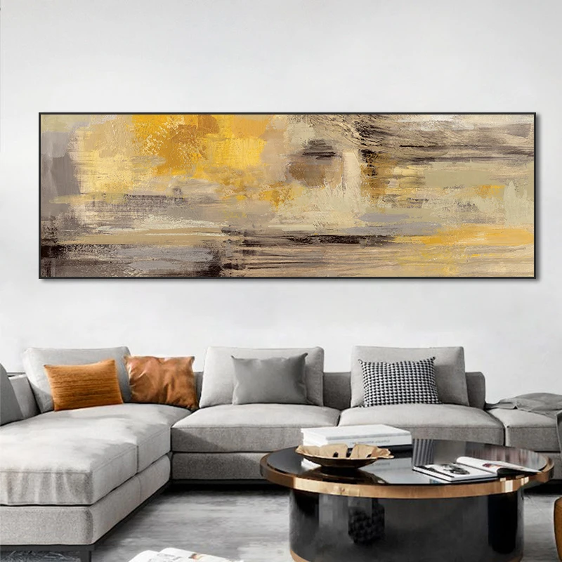 

Abstract Wall Art Canvas Paintings Yellow Color Wall Graffiti Art Posters Modern Art Wall Pictures For Living Room Home Decor