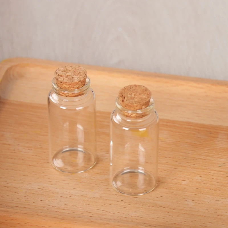 Small Matches Jars Height 60mm with Cork Lid Candlelight Glass Container for Matchstick 48mm Gift Bottle Candle Accessories