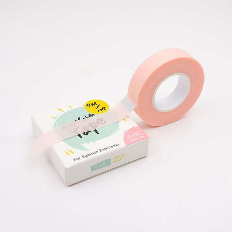 5pcs FUNMIX Merk Niet-pluizende Tape Roze non-woven Wrap Tape Onder Oog Papier Pads Tape Wimper Extension tool