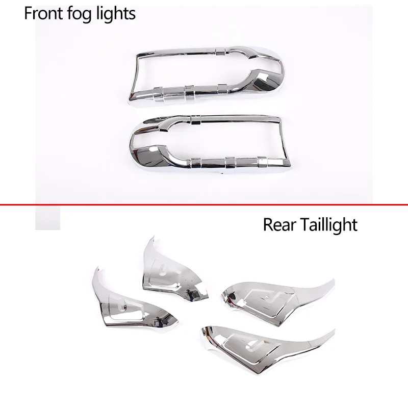 For Toyota FJ Cruiser 2007-2021 ABS Chrome Car Front Fog Lamp Turn Signal Lamp Tail Lamp Protective Cover Car Accessories