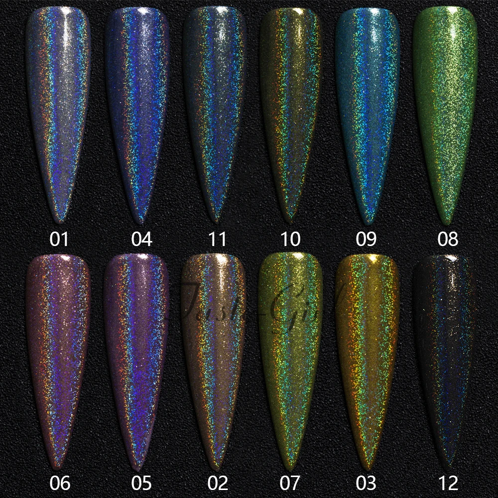 1 fles Starry Nail Glitter Chrome Dompelen Poeders Holografische Laser Glitters Dust Manicure Nail Art Decoraties