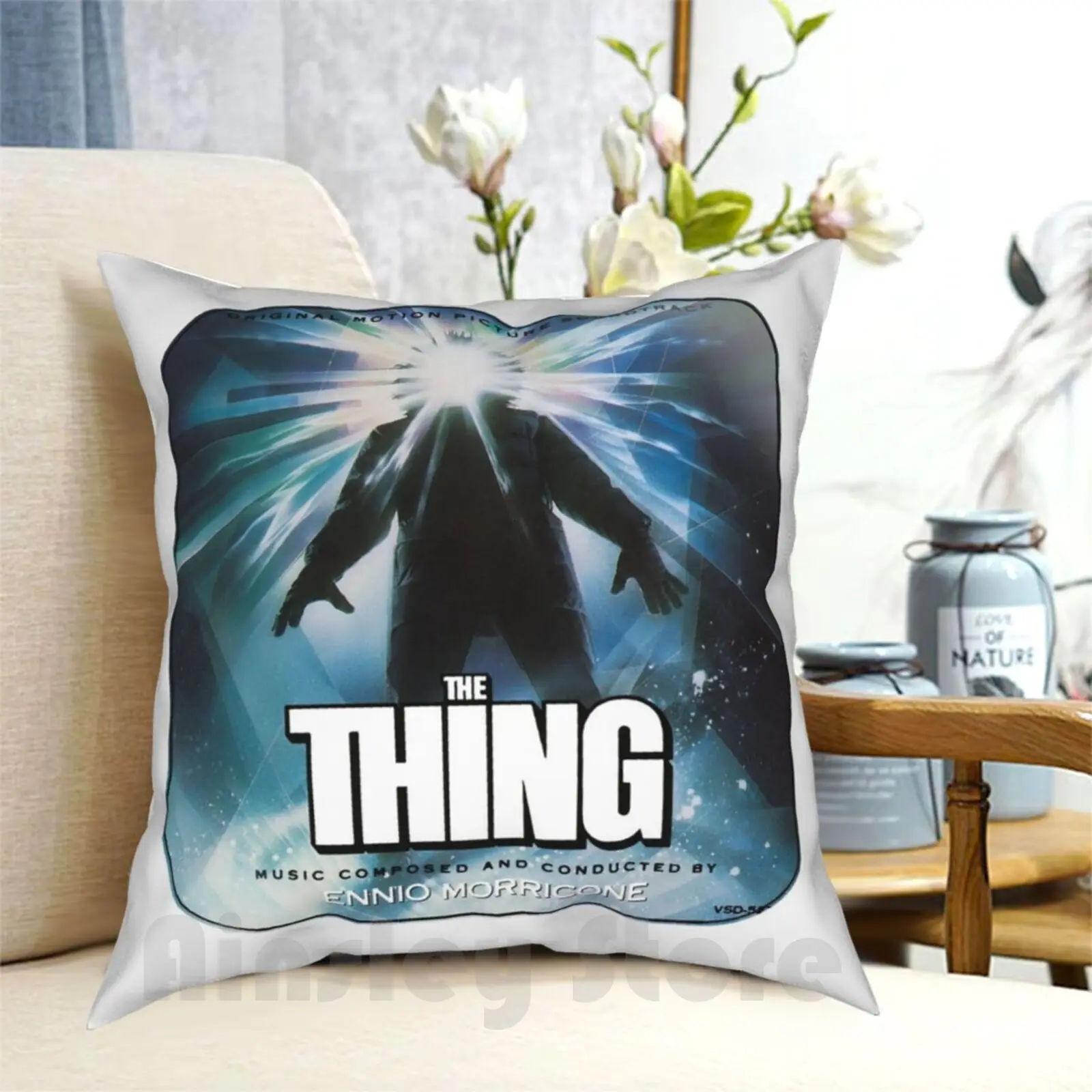 Morricone Soundtrack Cover ( The Thing ) Pillow Case Printed Home Soft Throw Pillow Ennio Morricone Morricone Composer