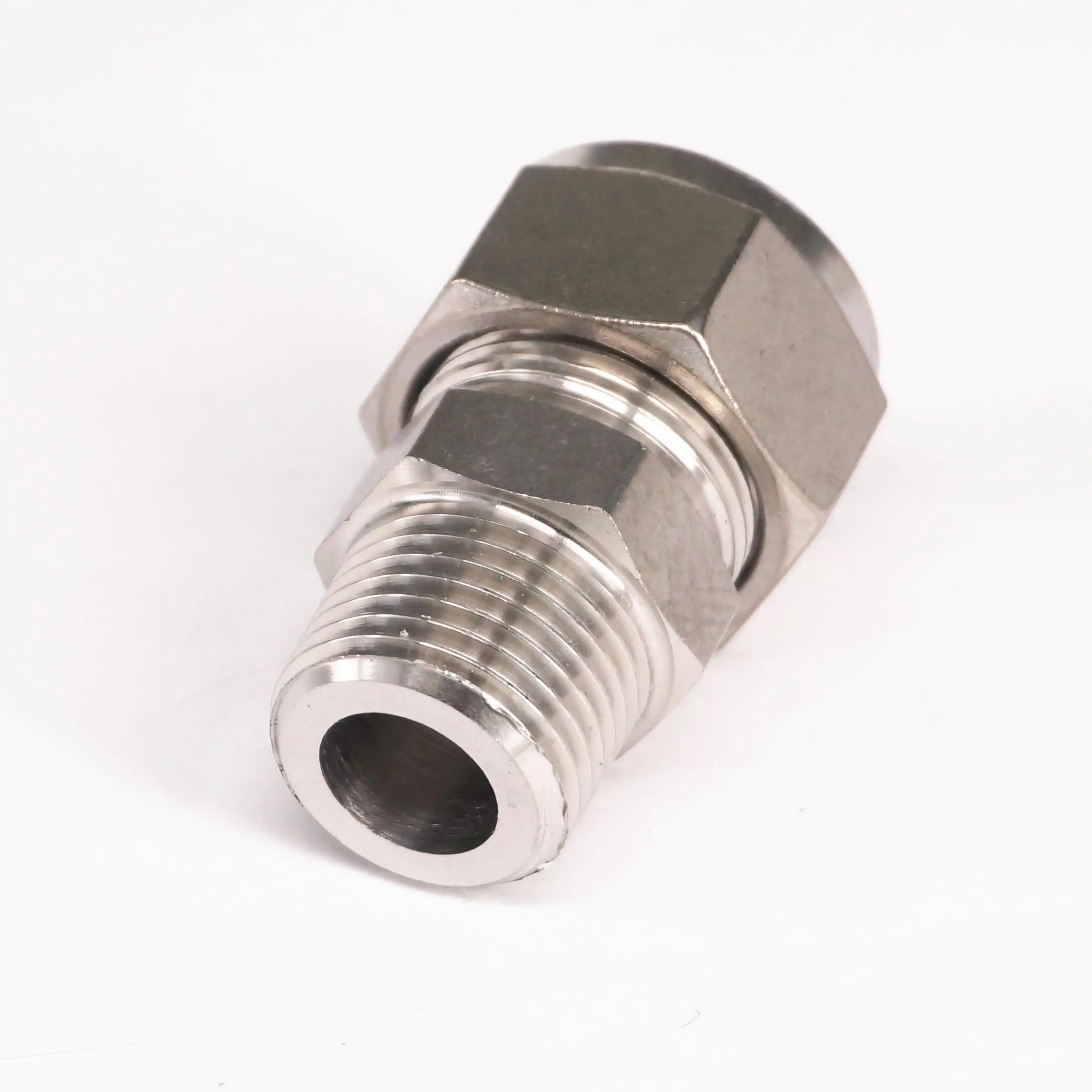 1/2 "Npt-Fit Tube Od 18Mm 304 Rvs Mouw Beentje Pneumatische Connector Montage