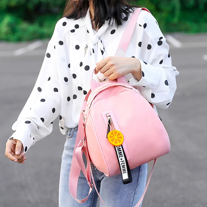 Women backpack casual letter multi-function multi pocket travel backpacks female school bag for teenage girl shoulder bags small