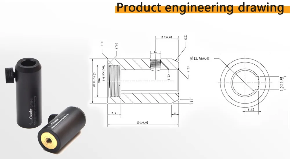 CA30-A Series Optical Precision Adjustment Pull-up Column Post Adjusting Sleeve Base Post Holder For Optical Experiment Research