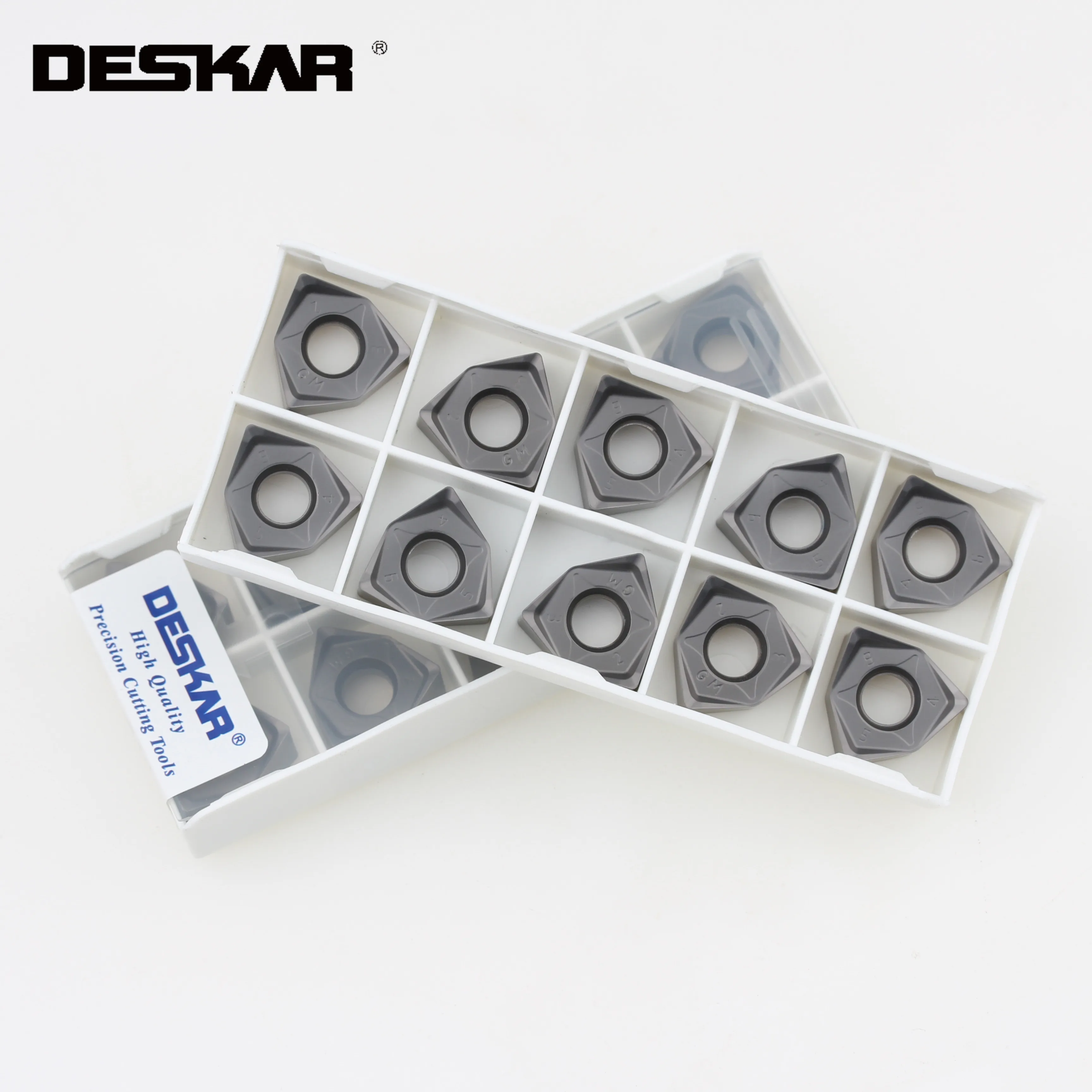 10PCS DESKAR WNMU080608EN-GM LF6018 Milling Cutting Cutter Carbide Inserts CNC Lathe Turning Tools For Stainless Steel