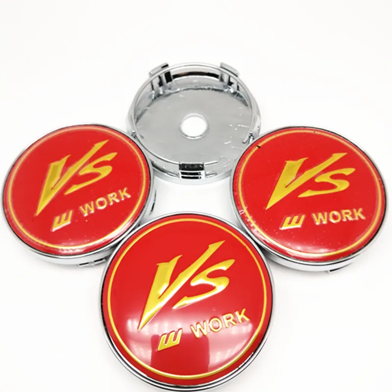 4pcs 60mm Wheel Center Hubcaps for VS W Work Car Styling Rims Hub Cover Cap Emblem 56mm Badge Stickers