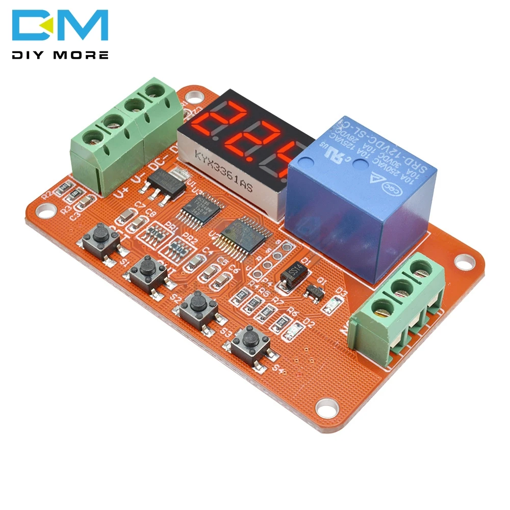 DC 5V 12V 24V DVB01 LED Digital Voltage Comparator Charge Discharge Overvoltage Undervoltage Overload Protection Module 4-wire