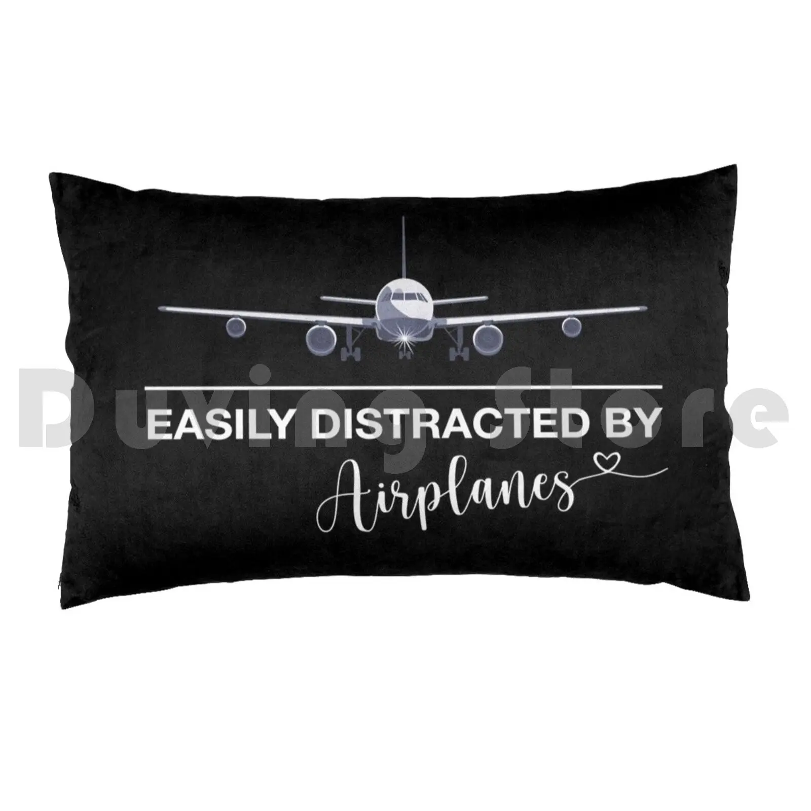 Easily Distracted By Airplanes For Aviation And Airplanes Lovers Pillow Case Printed 35x50 Pilot Airplane