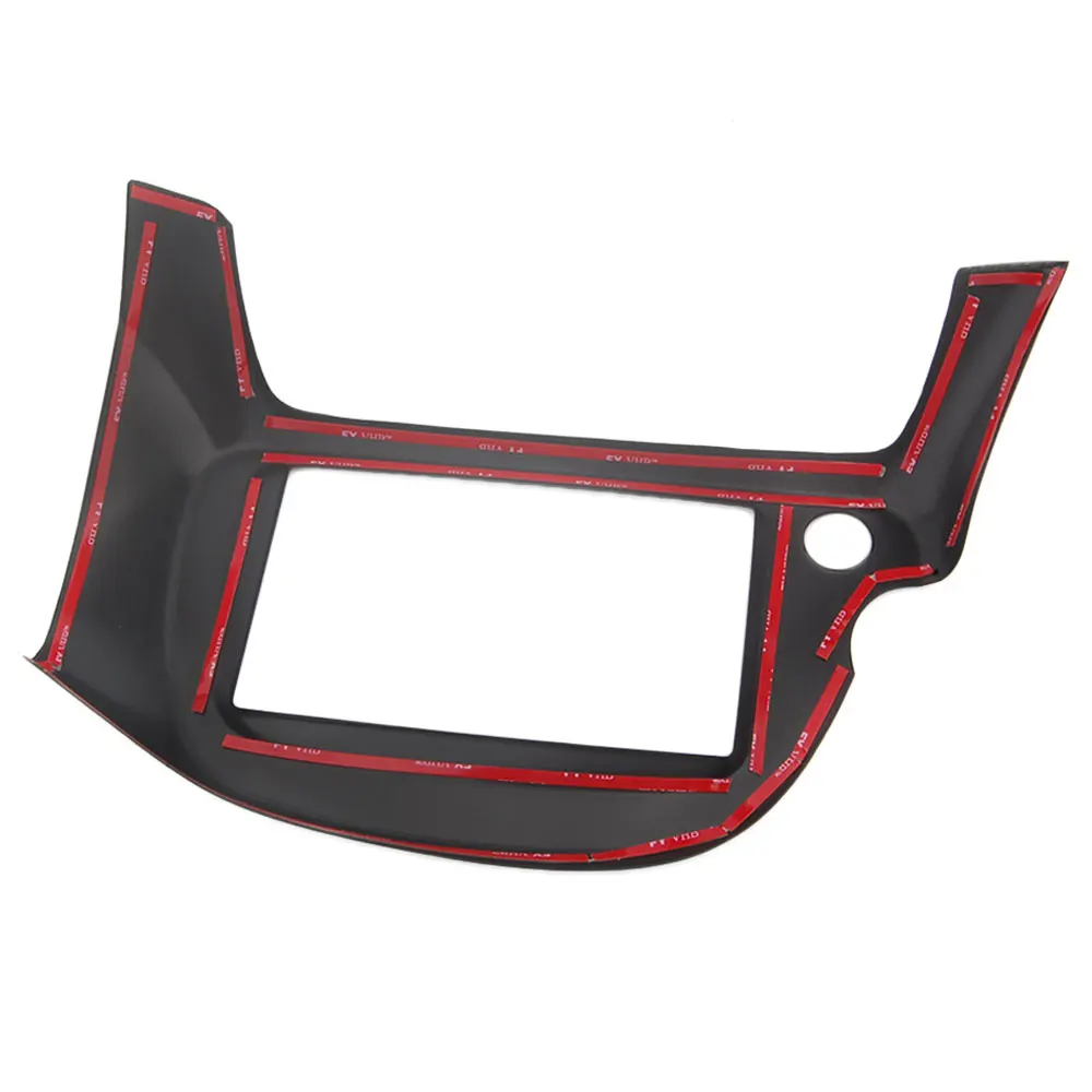 Carbon Fiber ABS Car GPS Navigation Cover Ring Panel Frame Trim For Honda FIT 2008-2013