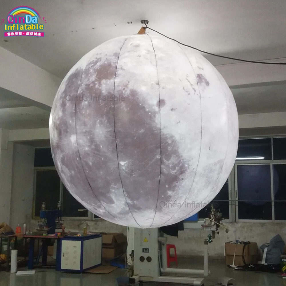 Globe gonflable de terre gonflable de publicité de ballon de lune d'éclairage avec la lumière menée