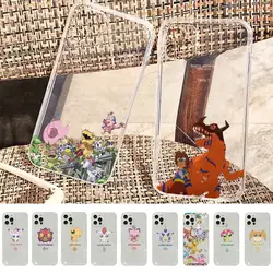 Japanese Anime Digimon Cute monster Phone Case for iphone 13 11 12 pro XS MAX 8 7 6 6S Plus X 5S SE 2020 XR case
