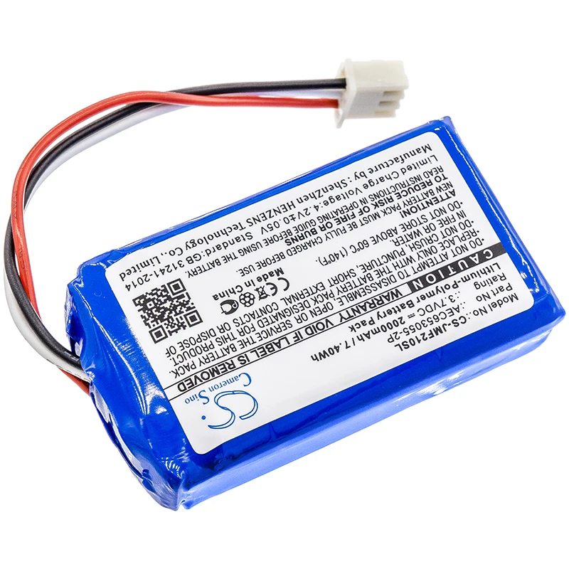 Cameron Sino Pin Cho Loa JBL Flip 2 (2013) Lật Thứ Hai. Phù Hợp Với JBL AEC653055-2P Pin. Thay Thế Battery.2000mAh/7.40Wh.3.70V