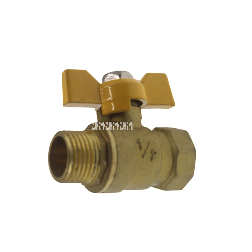 DN15/ DN20/DN25 Large Flow Thickening Brass Ball Valve Save Space Butterfly Handle Ball Check Inner Thread /inner Outer Thread