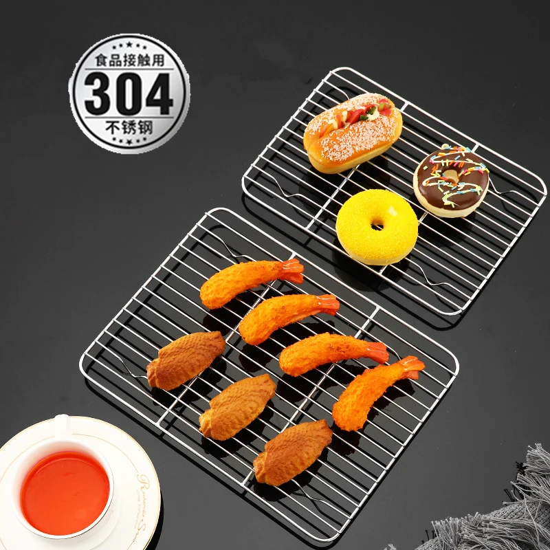 1PC Stainless Steel Wire Biscuit Bread Cake Cooling Rack Nonstick Baking Pizza Barbecue Tray Shelf Kitchen Pastry Accessories