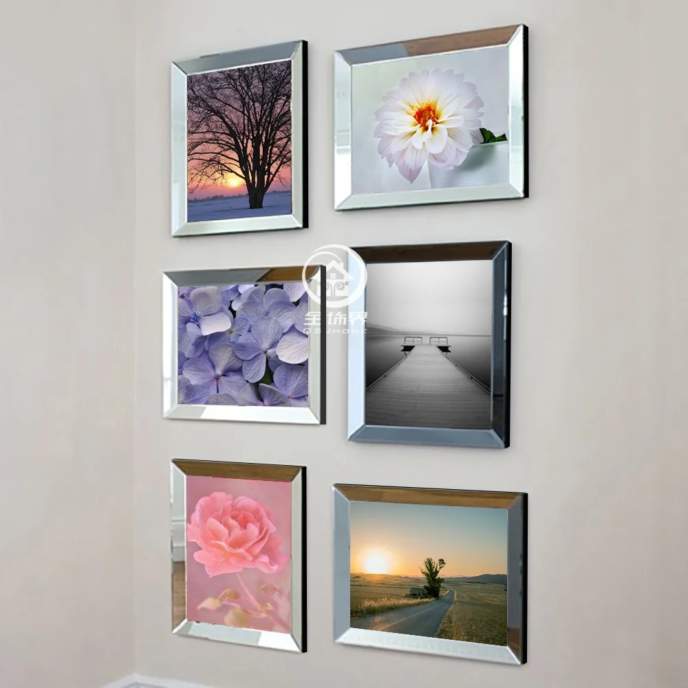 Fashion wall picture frame mirrored modern combination photo frame wall mural wall decoration photo frame