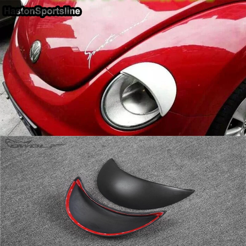 Beetle Fiberglass FRP Primer Headlight Eyelid Trim Headlamp Eyebrow for Volkswagen VW Beetle 1998-2005 Car Accessories