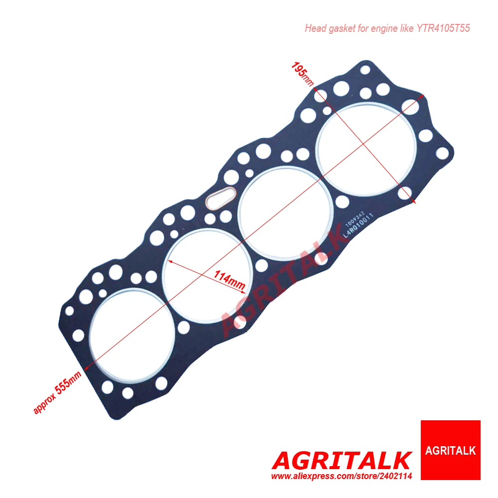 

Cylinder head gasket for Yituo engine like YTR4105T55 engine, part number : L4R010011