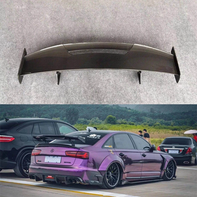 Carbon Fiber Universal Style Rear Trunk Wing Spoiler for Audi A3 S3 A4 A5 A6 A7 TT Tail Boot Lip Wing Spoiler