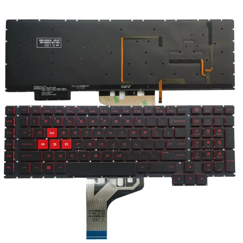 US laptop keyboard For HP OMEN 17-an00 17-an013tx 17-an014tx 17-AN000 031TX 016NG 053NR backlight  No frame