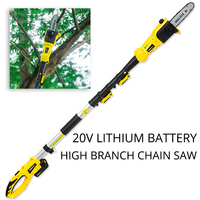 20V 2/4AH Lithium Battery Rechargeable High Branch Saw Telescopic Electric High Altitude Chain Saw Fruit Tree Shears Garden