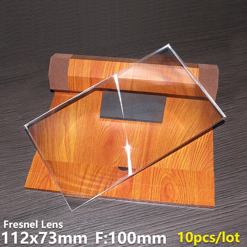 

Fresnel lens 112x73mm F100mm 10pcs 3X magnification Adjusting beam DIY projector Stage lights Spotlight led light Customizable