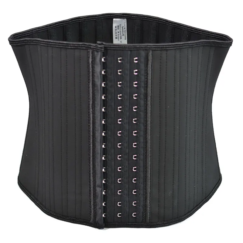 10inch Short Torso Latex Waist Trainer Corset Belly Slim Belt Body Shaper Modeling Strap 25 Steel Boned Waist Cincher