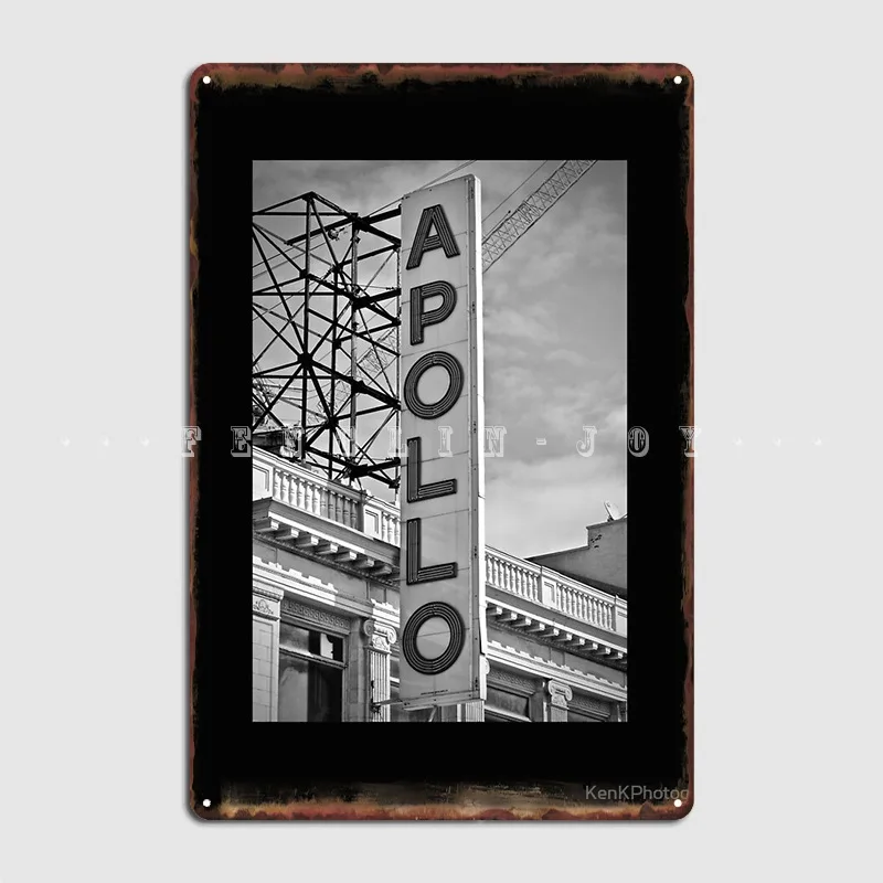 

Постер Apollo theater Harlem Нью-Йорк, металлический плакат, клубный дом, индивидуальный Настенный декор, жестяной плакат