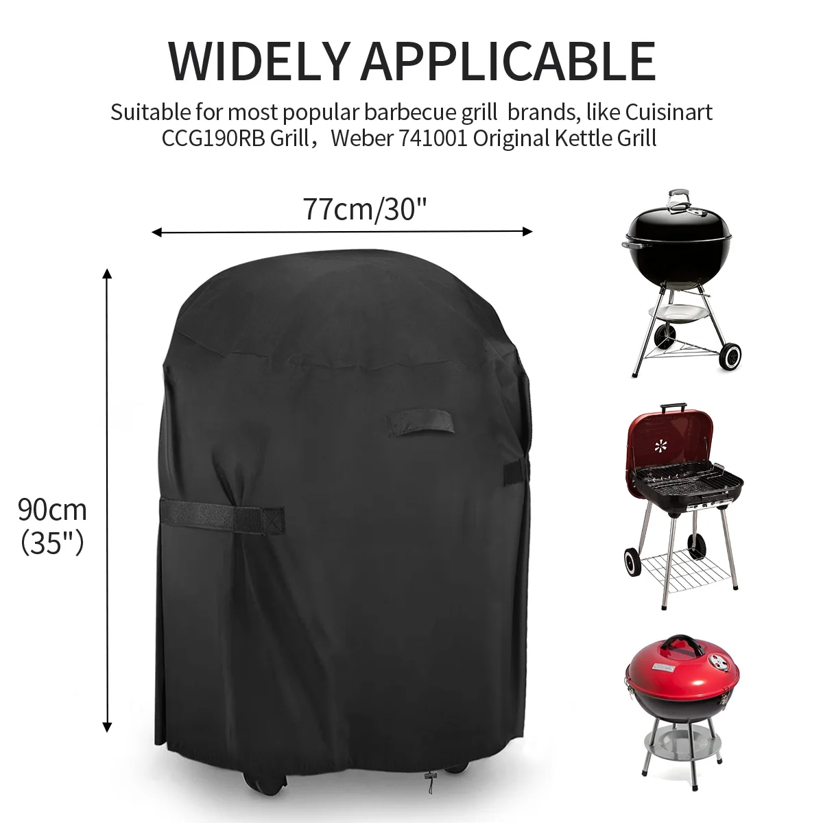 BBQ Cover Outdoor Dust Waterproof Weber Heavy Duty Grill Cover Anti Dust Rain Dust-proof Electric Barbeque Grill Protector Cover