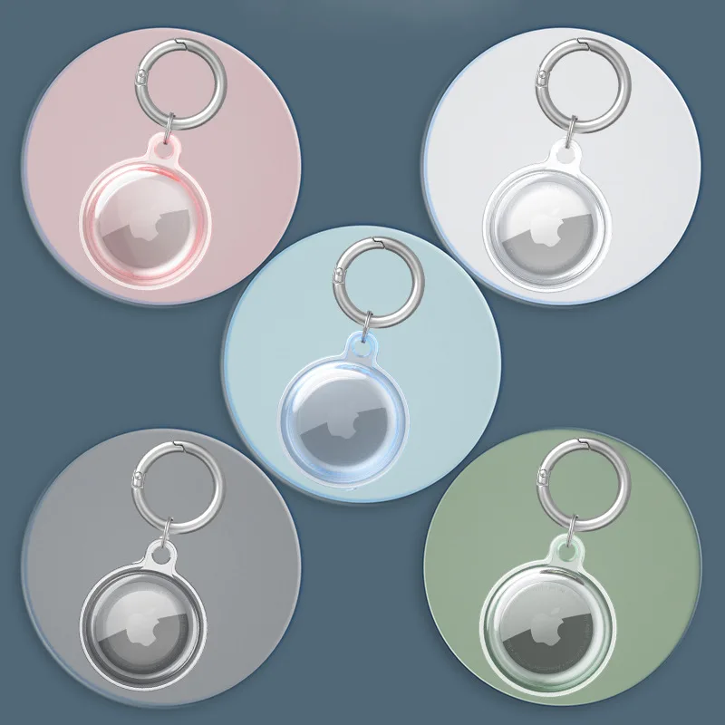 Transparent Cover for Air tags Key Ring tracker Accessories TPU Anti-scratch Protective Shell Keychain Apple Airtag case